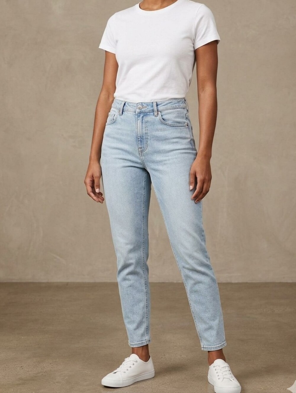 Ardene Light Blue High Rise Straight-Leg Jeans
